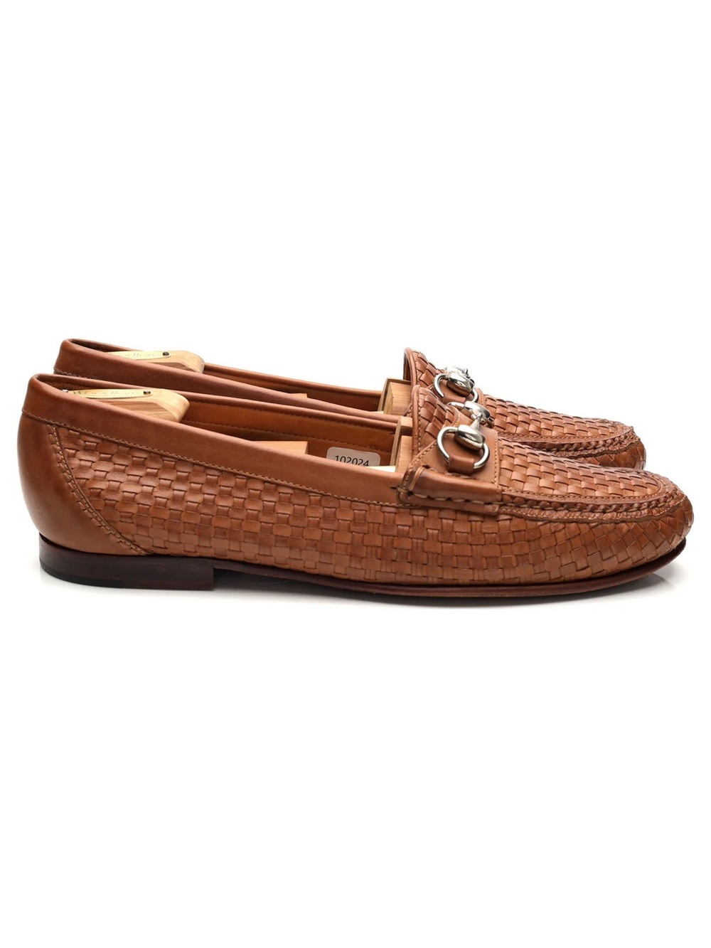 MARTIN DINGMAN- Saxon Braided Leather Horsebit Loafer Brown Size 11.5